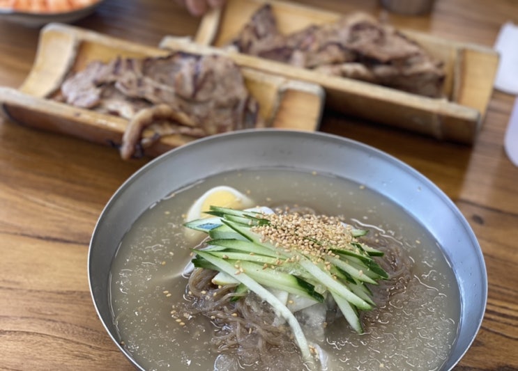  하남 미사 고기주는 냉면 맛집 : ) 권현숙 미사리 팔당냉면 본점