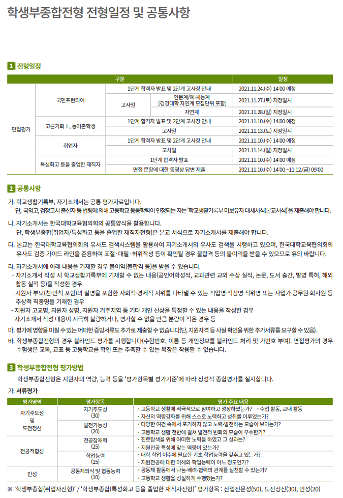  [국민대 학생부종합] 면접 컨설팅 신청 방법