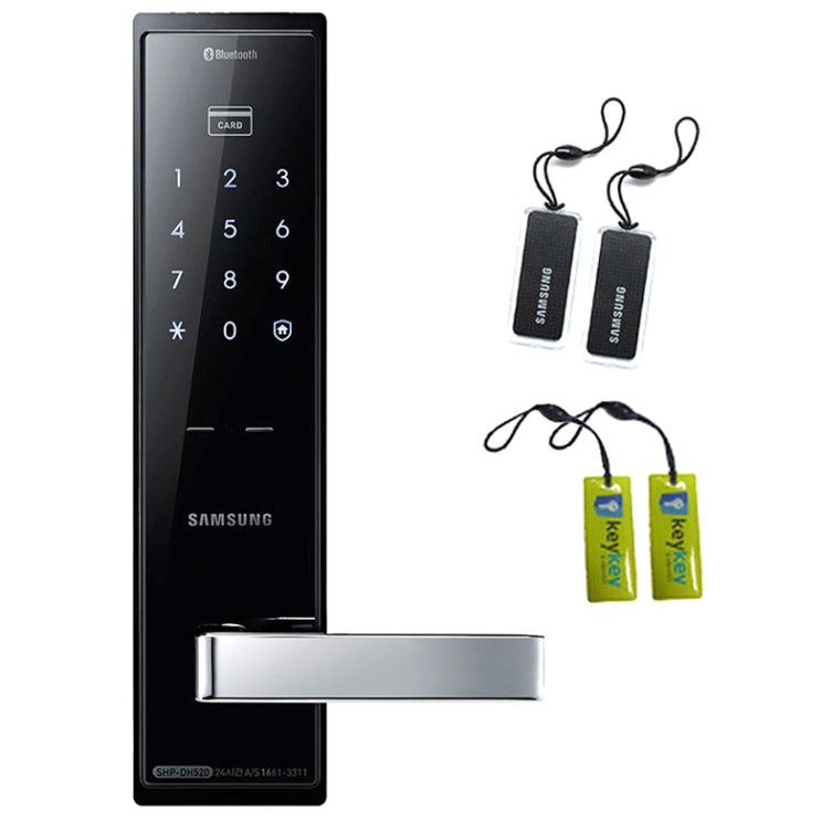 인기있는 삼성SDS 스마트 도어록 SHP-DH520 + 카드키 2p + 걸이형 카드키 2p ··· 인기있는 삼성SDS 스마트 도어록 SHP-DH520 + 카드키 2p + 걸이형 카드키 2p ···
