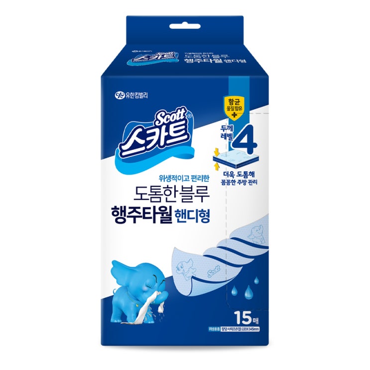선호도 높은 스카트 항균 프레쉬블루 행주 핸디형, 15개입, 1개 ··· 선호도 높은 스카트 항균 프레쉬블루 행주 핸디형, 15개입, 1개 ···