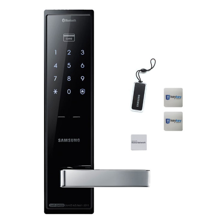 잘나가는 삼성SDS 스마트 도어록 SHP-DH520 + 카드키 기본 2p + 스티커형 카드키 2p ··· 잘나가는 삼성SDS 스마트 도어록 SHP-DH520 + 카드키 기본 2p + 스티커형 카드키 2p ···