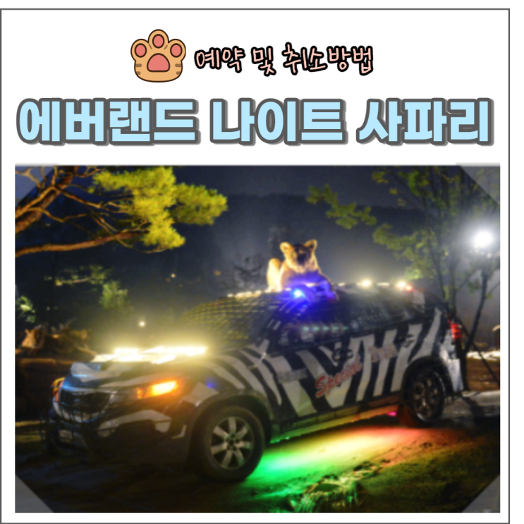  에버랜드 나이트 사파리 예약 취소 방법