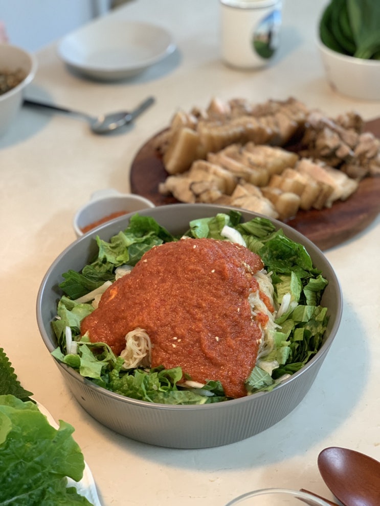  #요리한거 생색내는 아빠 레시피 / (2) 쟁반국수, 비빔막국수