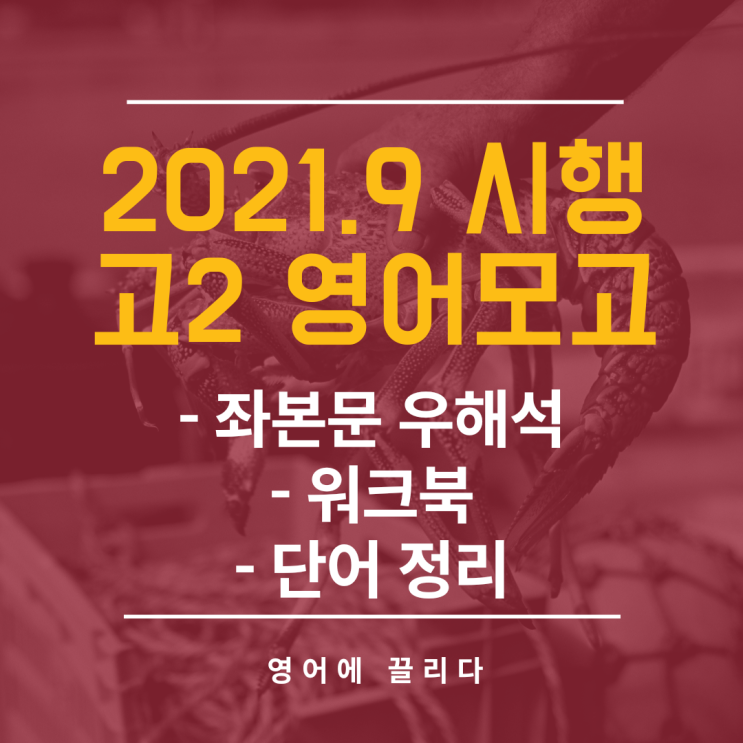 2021년 9월 시행_고2 영어 모의고사_좌본문 우해석/단어&어휘 정리/워크북 *2021.9.고2영어모고 지문+워크북+주제정리+해석