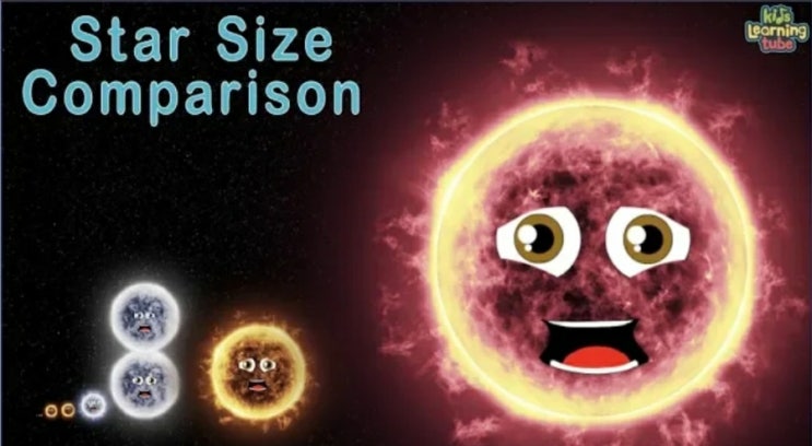[키즈러닝튜브] Star Size Comparison | 별 크기 비교 | 태양보다 크거나 작은 별들 알아보기