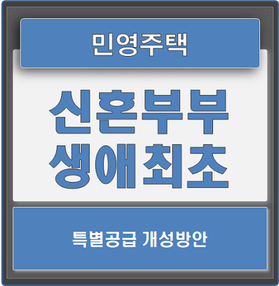  (주택청약) 민영주택 신혼부부, 생애최초 특별공급 개선방안 확인