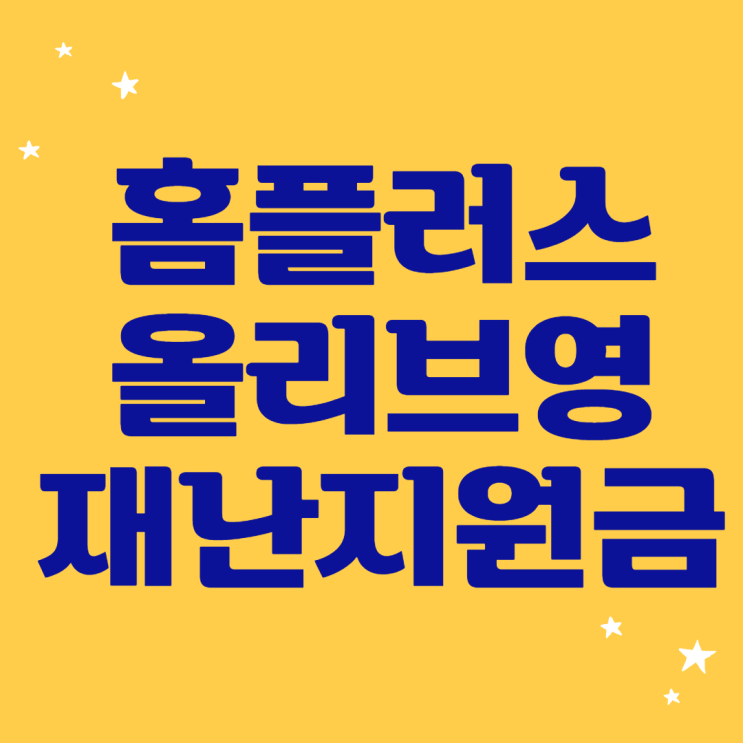  홈플러스 올리브영 재난지원금 사용될까 궁금하다면