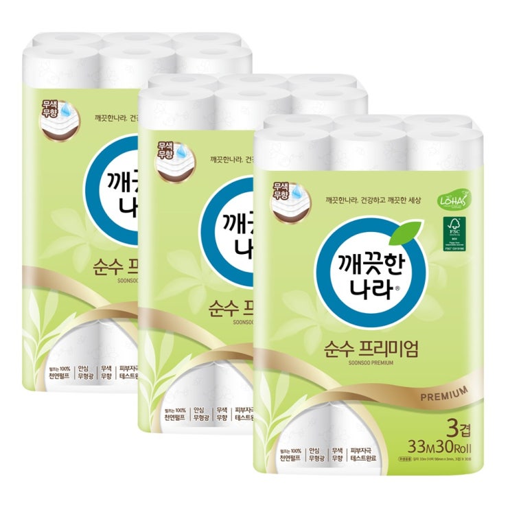 인기 많은 순수 프리미엄 3겹 데코 천연펄프 화장지 33m 30롤, 3개 추천합니다 인기 많은 순수 프리미엄 3겹 데코 천연펄프 화장지 33m 30롤, 3개 추천합니다