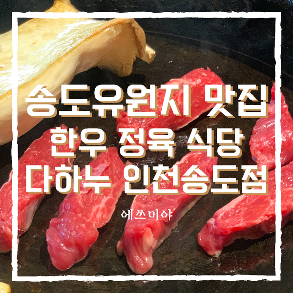  [송도유원지맛집] 가족모임하기 좋 맛집 한우 정육 식당 '다하누' 인천 송도점