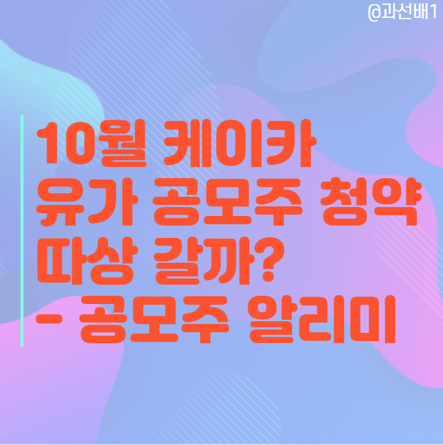  케이카 유가 공모주 청약 따상 갈까? - 국내 중고차 점유율 3%인데 몸값 2조원?