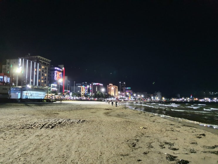  포항 영일대 해수욕장 왕복 2회 끝에서 끝까지 걷기 운동(ft,백사장길이 1,750미터)