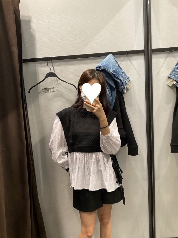 자라 콤비 탑 직접 입어본 후기 4786319(zara)