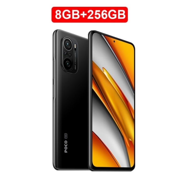 인기있는 포코 F3 5G 6GB 128GB 8GB 256GB 샤오미 포코 F3 인터넷 스마트폰 듀얼 스피커 6.67인치 대화면 NFC 휴대전화, 게임 쿨러 추가, 블랙 8G 256