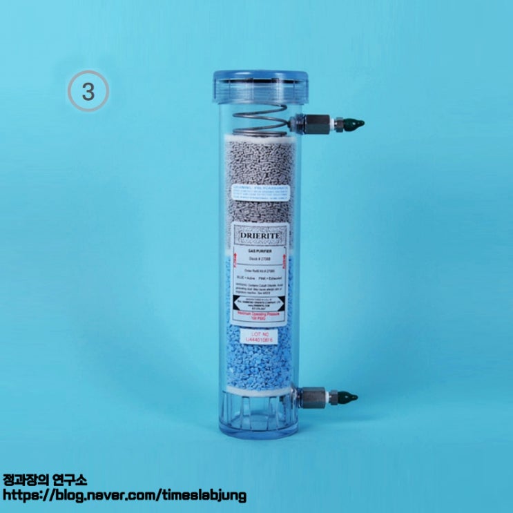  가스 정제관, 가스정제 및 건조겸용  / Gas Purifier, Indicating