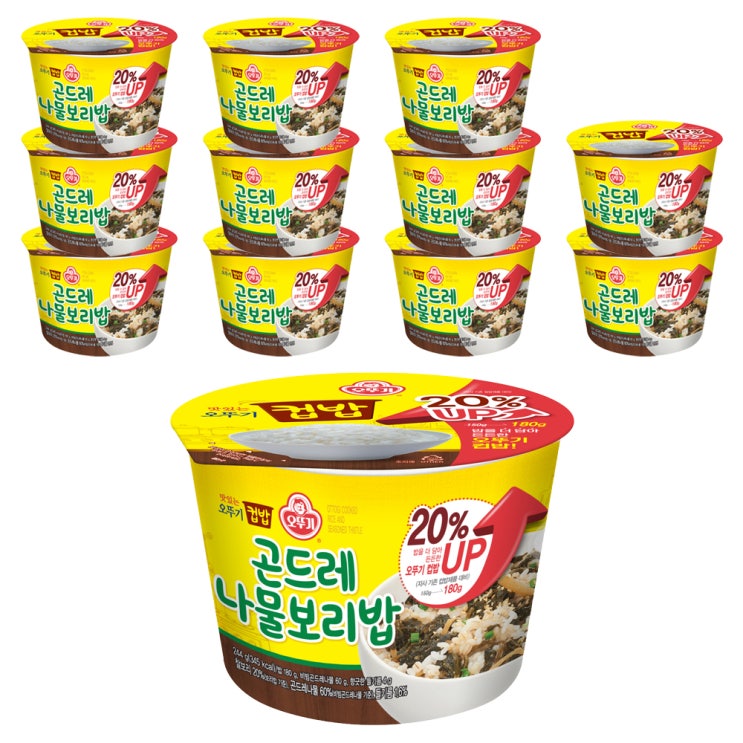 핵가성비 좋은 오뚜기 맛있는 오뚜기 컵밥 곤드레 나물보리밥, 214g, 12개입 좋아요 핵가성비 좋은 오뚜기 맛있는 오뚜기 컵밥 곤드레 나물보리밥, 214g, 12개입 좋아요