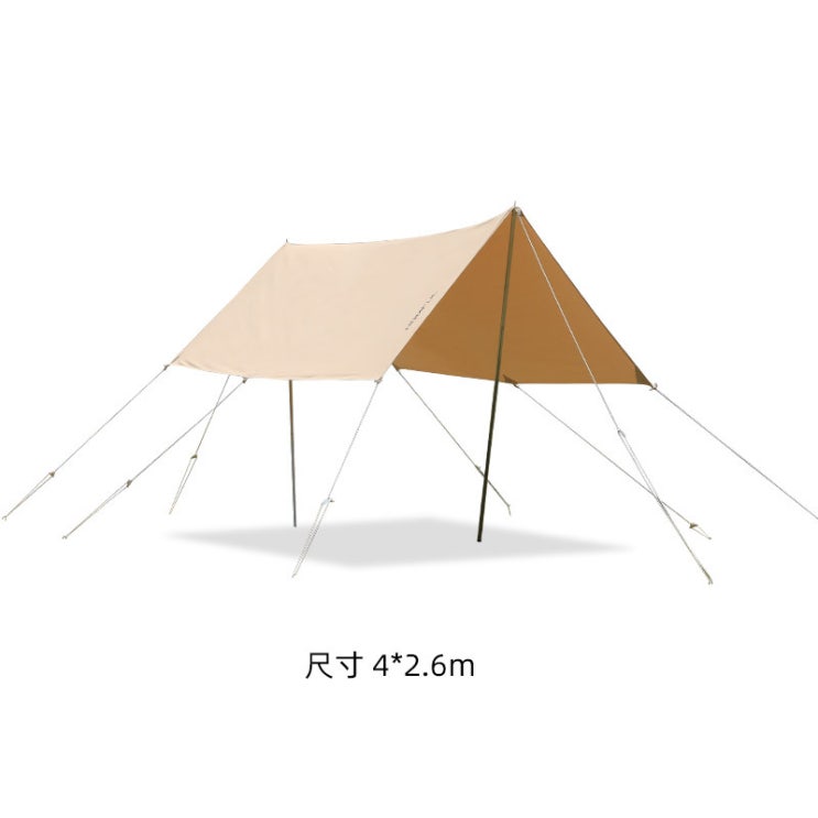 선호도 좋은 감성 면 타프야외 캠핑캐노피 초대형 방수 자외선, 크림색 ···