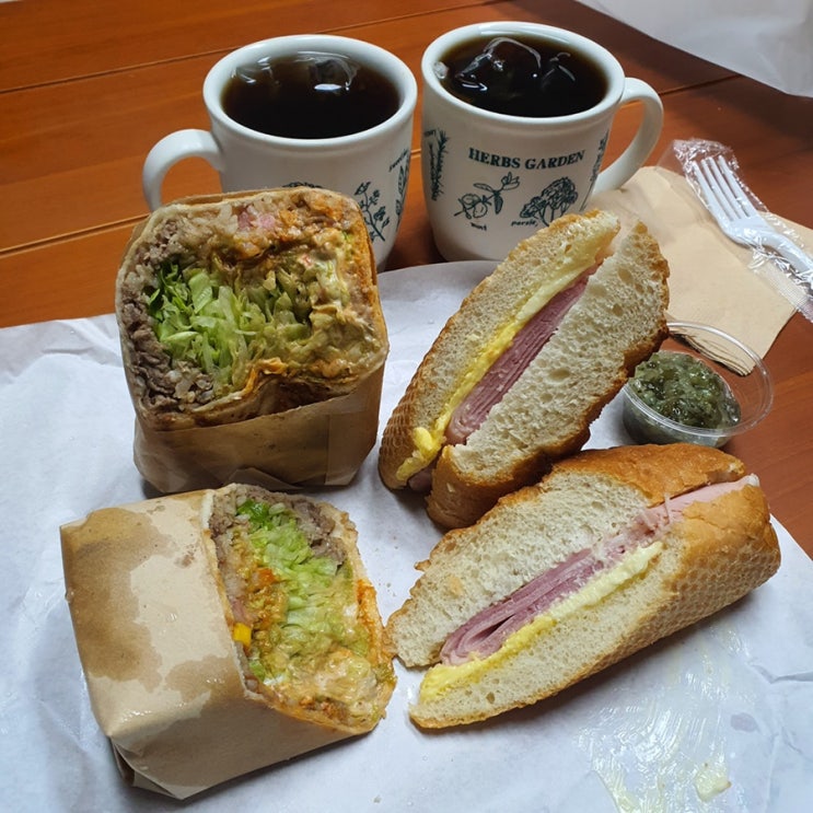  구월동 샌드위치 맛집 카프샌드에서 잠봉뵈르ccc (애견동반카페)