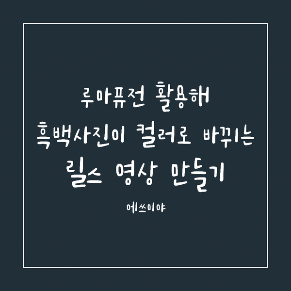  [영상 편집] 루마퓨전 어플 (LUMAFUSION) 이용해서 사진으로 릴스 영상 만들기