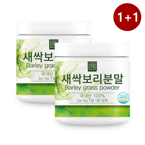 후기가 좋은 마음가짐 국내산 무농약 뿌리째 새싹보리 분말 170g 1+1, 1+1 (340g) ···