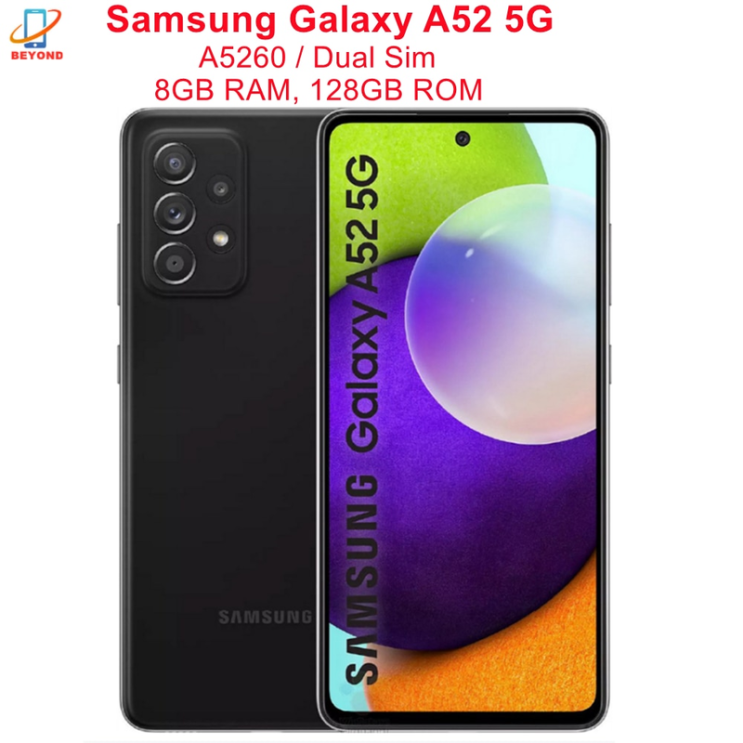 후기가 좋은 리퍼폰 Samsung Galaxy A52 5G A5260 Dual Sim 6.5 8GB RAM 128GB Octa Core Snapdragon 750G 4 카메라 NF