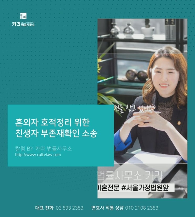 혼외자 호적정리 위한 친생자 부존재확인 소송