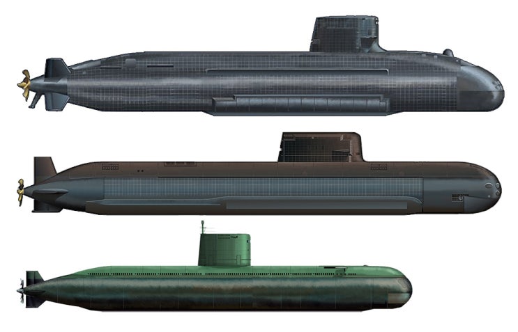 한국, 일본, 북한의 차세대 주력 잠수함 비교..