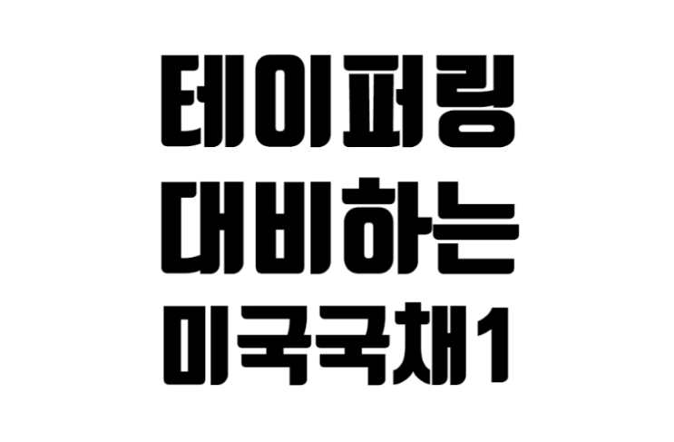 테이퍼링 대비하는 미국 국채 투자 1편