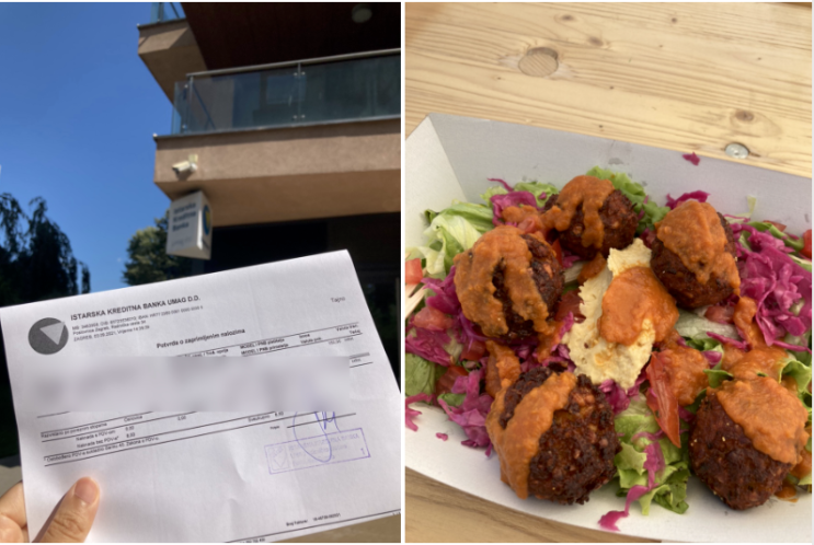  2021년09월 크로아티아 자그레브 은행가서 투어비 입금 VEGAN 행사