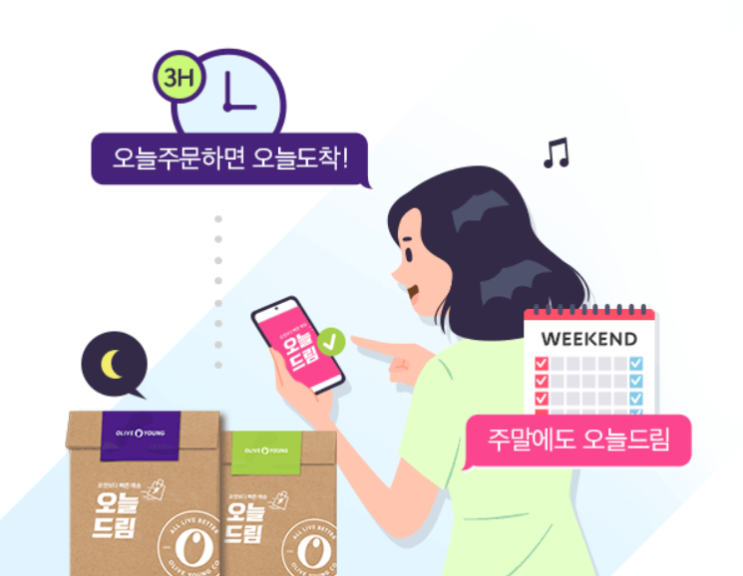  올리브영 오늘드림 빠르고 편하다! (매장 반품, 교환, 취소, 배송비, 시간)