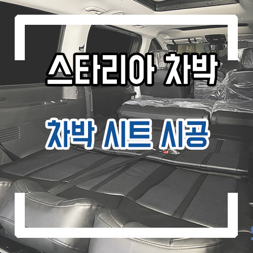  스타리아 투어러 9인승 차박 개조 차박 시트 시공
