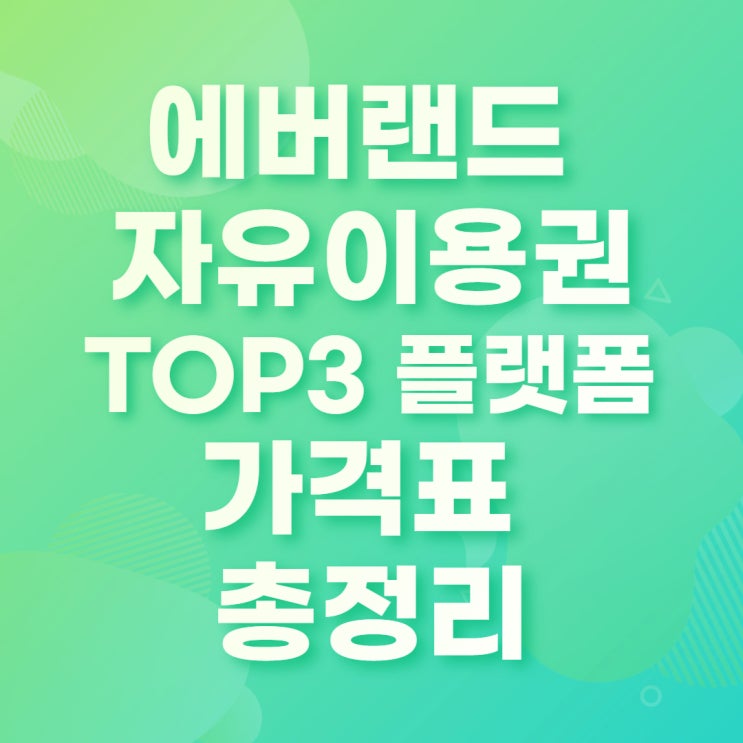  에버랜드 자유이용권 TOP3 플랫폼 가격표 총정리