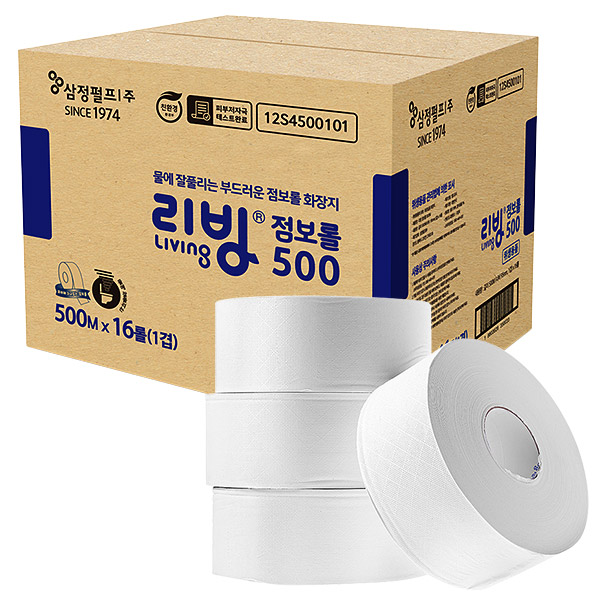 선호도 좋은 리빙티슈 점보롤 일반 500m, 16롤, 1박스 좋아요 선호도 좋은 리빙티슈 점보롤 일반 500m, 16롤, 1박스 좋아요