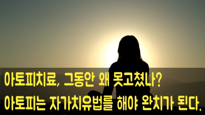  피부아토피치료, 그동안 왜 못고쳤나? 아토피는 자가치유법를 알아야 완치가 된다