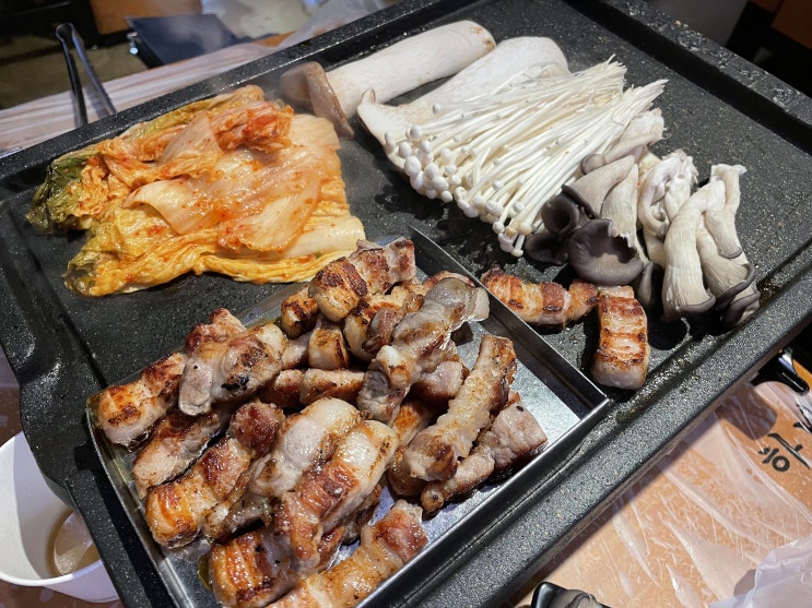 인천 구월동 고기맛집 하남돼지집 초벌구이 삼겹살