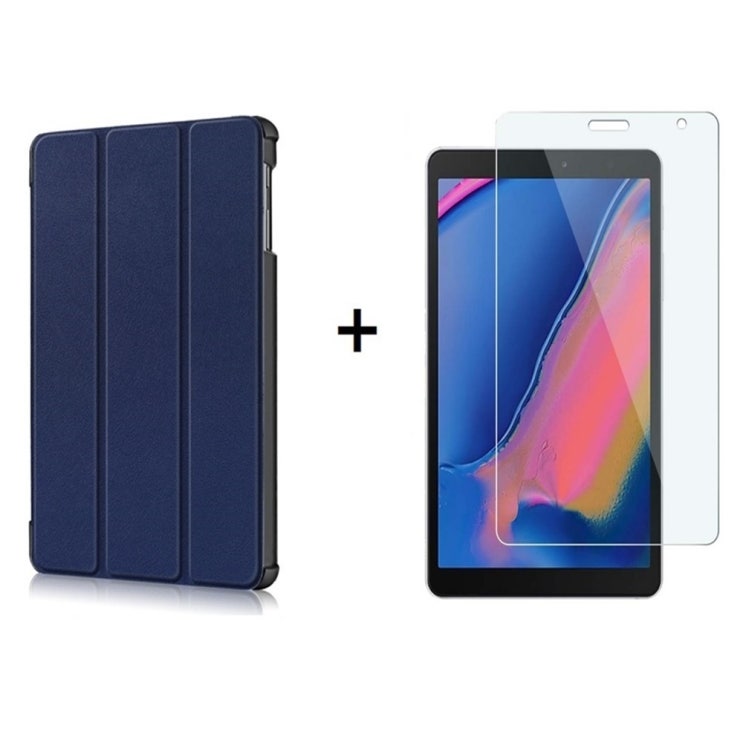 갓성비 좋은 Galaxy 삼성전자 갤럭시탭A 8.0 2019 with S Pen SM-P200 SM-P205 북커버 케이스+강화유리필름, 네이비 좋아요 갓성비 좋은 Galaxy 삼성전자 갤럭시탭A 8.0 2019 with S Pen SM-P200 SM-P205 북커버 케이스+강화유리필름, 네이비 좋아요