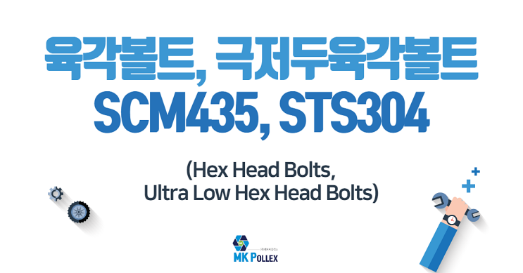 16-3,4. 육각볼트, 극저두육각볼트 (Hex Head Bolts, Ultra Low Hex Head Bolts) - SCM435, STS304