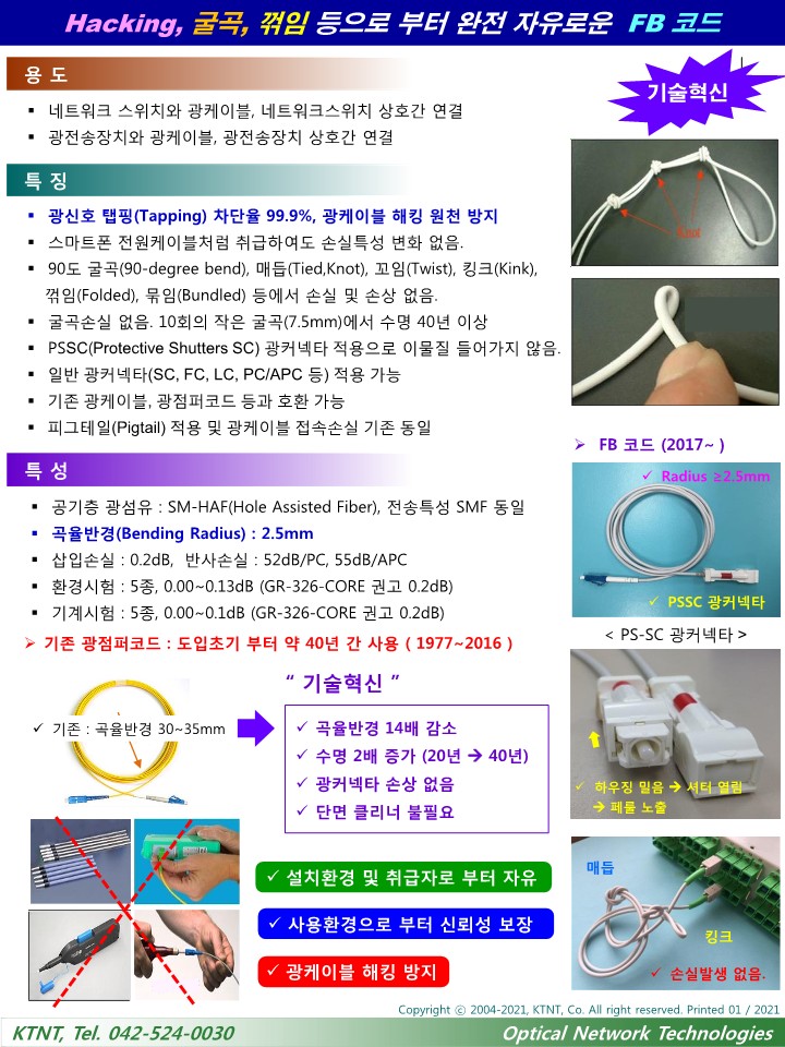  해킹, 굴곡, 꺾임 등으로부터 자유로운  FB코드