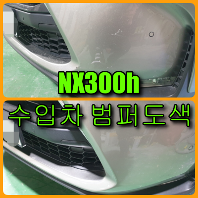  수입차 범퍼도색 렉서스 NX300h 앞 범퍼 이 정도는 도색으로 복원
