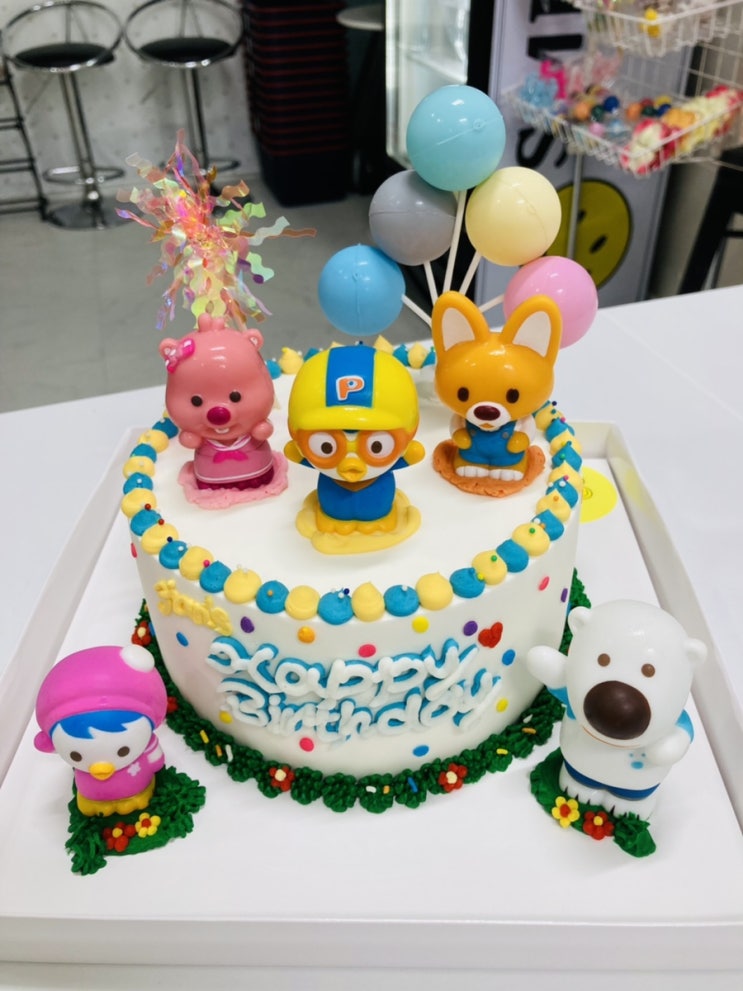  울산 동구 주문제작 빅스마일케이크 ; 뽀로로피규어케이크,애기생일케이크