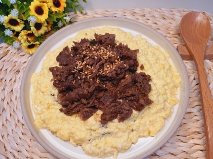  칼노트 치킨스톡 사용법, 소불고기계란덮밥 만들기