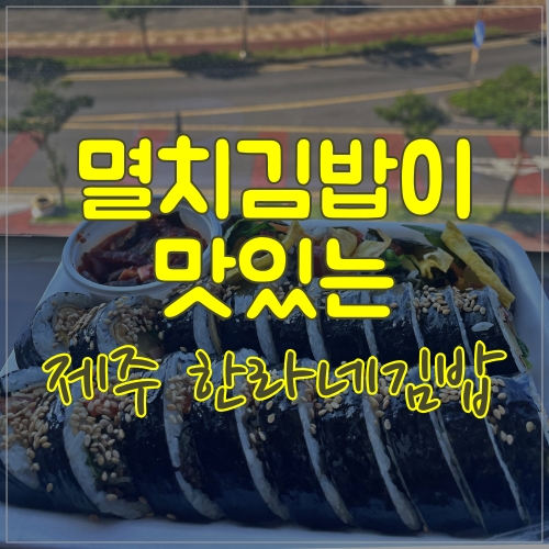  멸치김밥이 맛있는 제주 한라네김밥