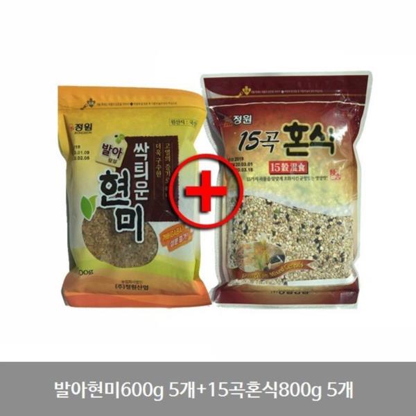 리뷰가 좋은 FS 불릴필요없는현미 발아현미600g 5개+15곡혼식800g 5개 세트 국내산 가바현미 불릴필요없는현미 소프트현미 국산현미 국내산현미 FS, FS옵션본상품선택F