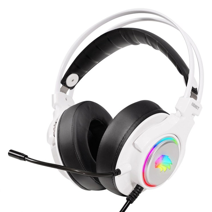 선호도 좋은 젬스트 LEF S40 가상7.1 USB 게이밍 헤드셋, 화이트 좋아요 선호도 좋은 젬스트 LEF S40 가상7.1 USB 게이밍 헤드셋, 화이트 좋아요