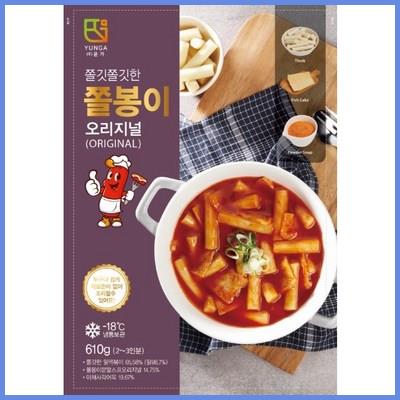  한양식품 쫄봉이 밀떡볶이 오리지널 610g (떡 200*2팩 야채어묵 60g*2팩 전용소스 45g*2팩 실구매 정보 꼭 확인하세요 