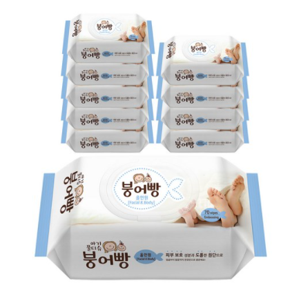 인기 많은 붕어빵 아기물티슈 올인원 고평량 70gsm 캡형 70매 10팩, 60팩 추천해요 인기 많은 붕어빵 아기물티슈 올인원 고평량 70gsm 캡형 70매 10팩, 60팩 추천해요