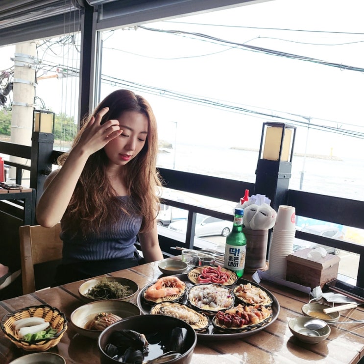  부산 힐튼맛집 기장 장씨해녀집 해물모듬 전복죽