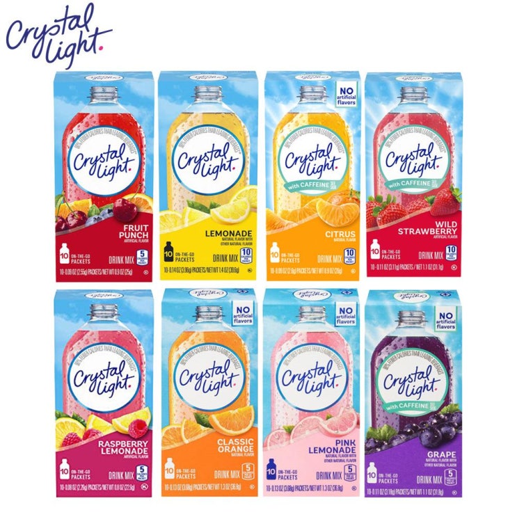 요즘 인기있는 크리스탈라이트 에이드 분말 아이스티 10개(1세트) 15개 맛 Crystal Light, 26. 피처 프릇펀치 추천해요