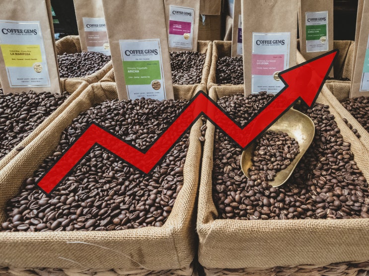 커피원두값 60%인상, 고공행진속 커피가격 올릴까?