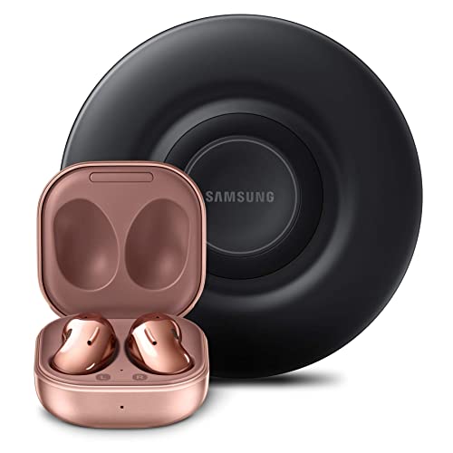 가성비갑 Samsung Galaxy Buds 라이브 실제 무선 이어폰 (무선 충전 상자 포함) (Buds Live with Wireless Charger Mystic Bronze)