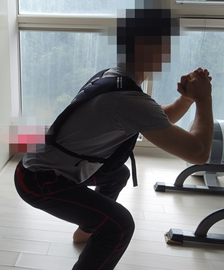  중량조끼 착용하고 스쿼트로 큰엉덩이/ 큰허벅지 만들자